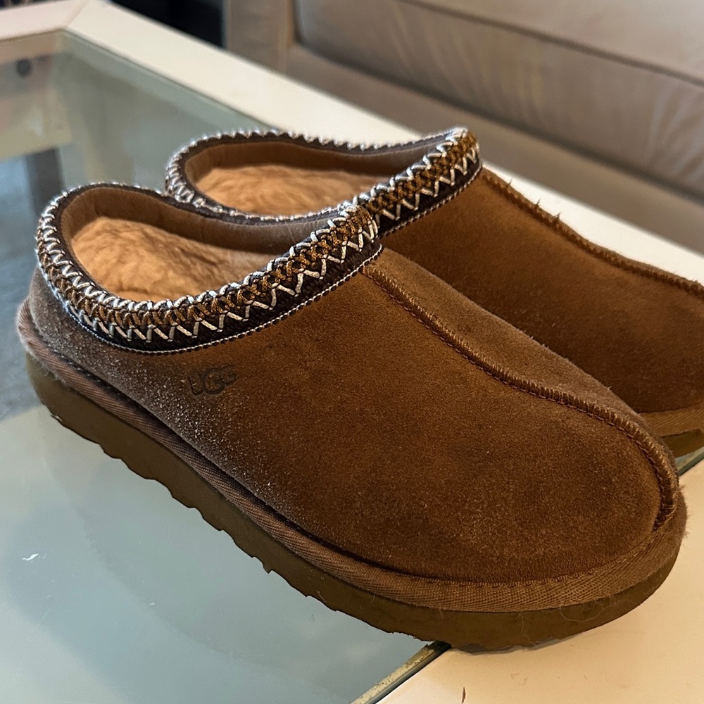 UGG Men's Brown Suede Slippers